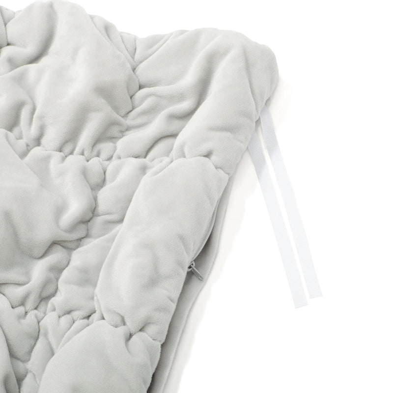 Warmy Square Quilt Duvet Cover Double Gray