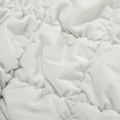 Warmy Square Quilt Duvet Cover Double Gray