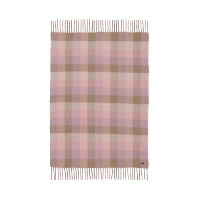 Mohair-style check throw (lap blanket) 1700 x 1300 Pink