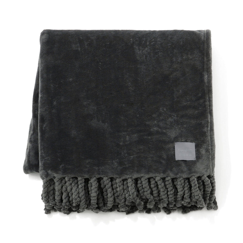 Gordis Smooth Throw (Knee Blanket) 1500 x 800 Dark Gray