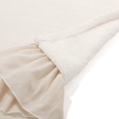 Howamoko Frill Throw (Knee Blanket) 1500 X 800 Ivory