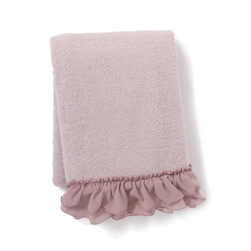 Fuwamoko Frill Throw (Knee Blanket) 1500 x 800 Pink