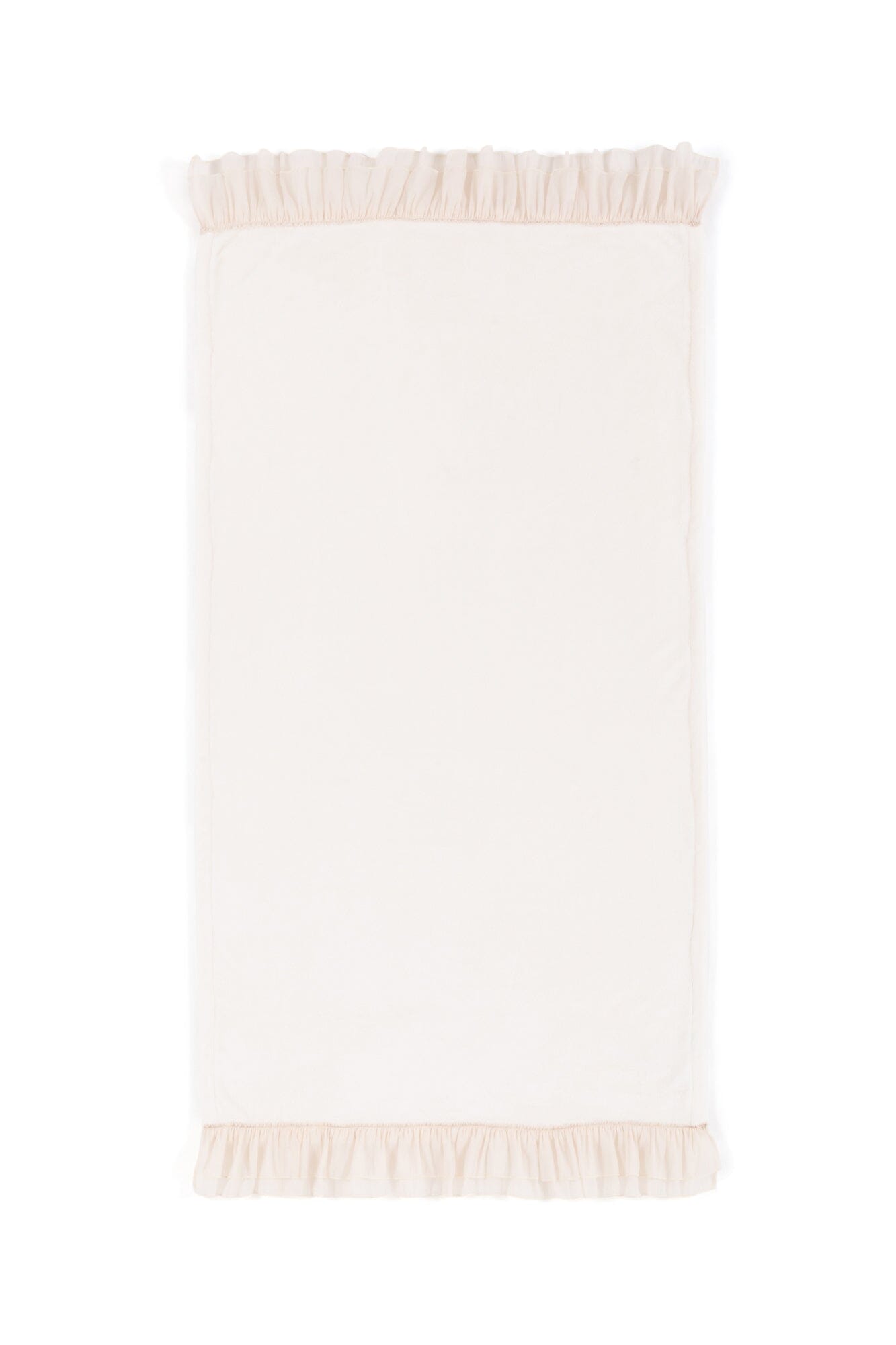 荷葉邊披肩（膝毯）1500 X 800 象牙色