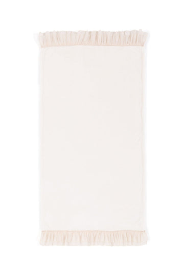 Smooth Frilled Throw (Lap Blanket) 1500 X 800 Ivory