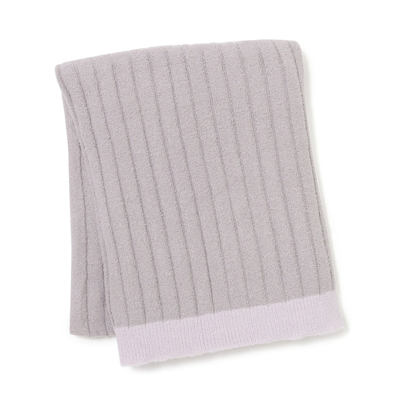 Melting bicolor knit throw (lap blanket) 1700 x 1000 Purple x light purple