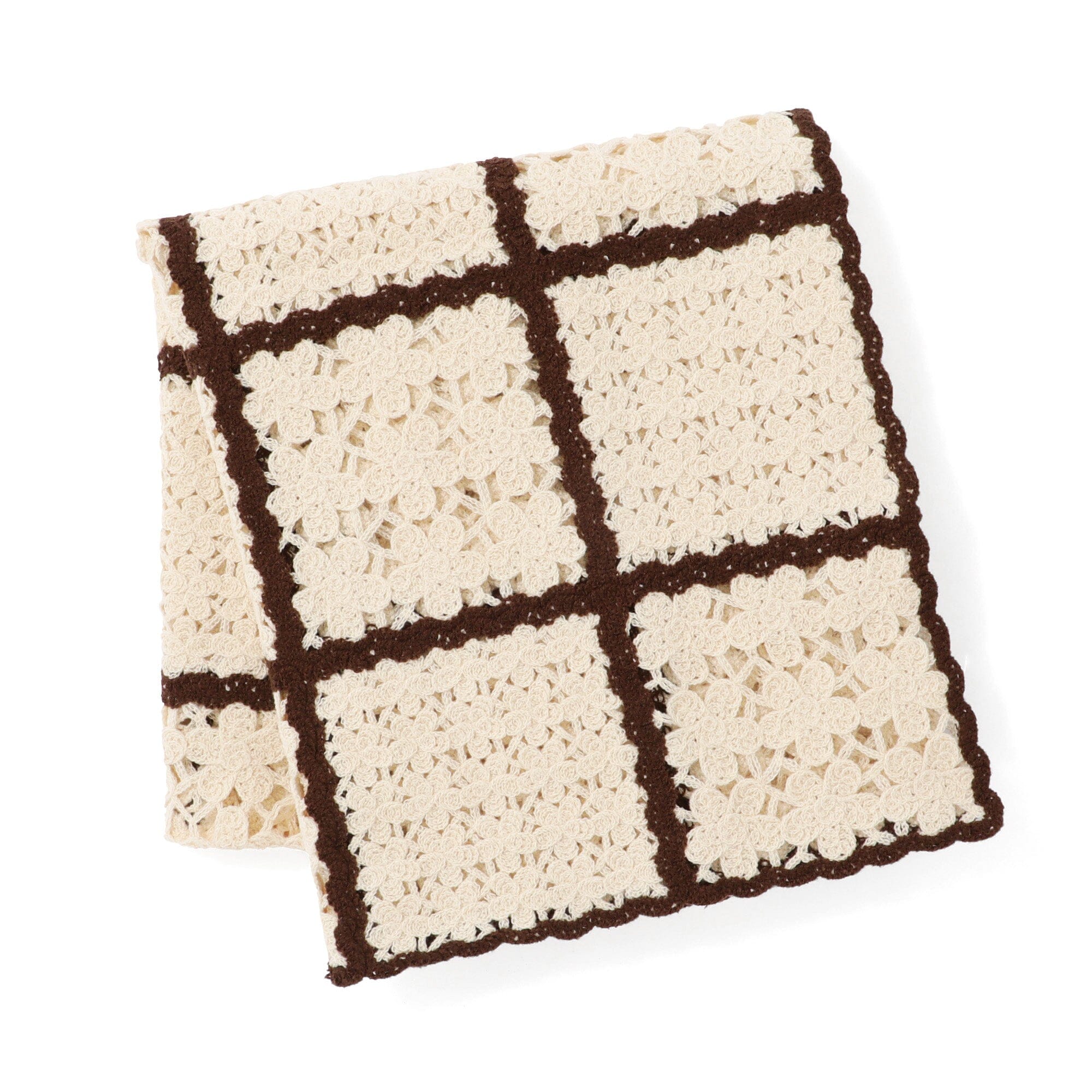 Autumn Flower Crochet Throw (1000x1500mm) Ivory