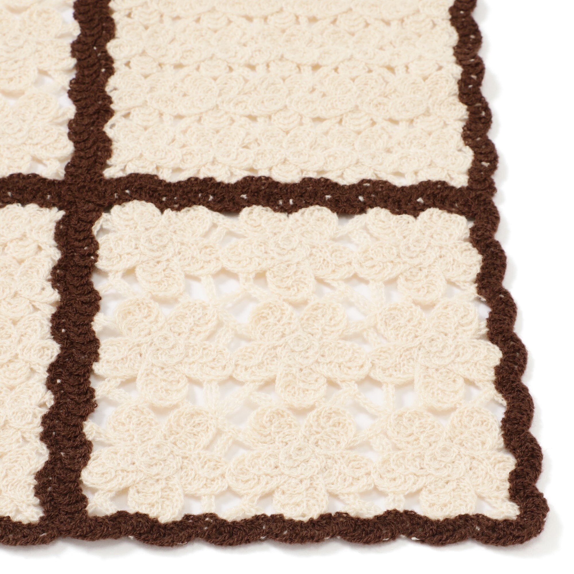 Autumn Flower Crochet Throw (1000x1500mm) Ivory