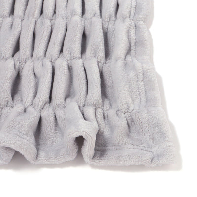 Fluffy Ripple Throw 1500 X 800 Gray