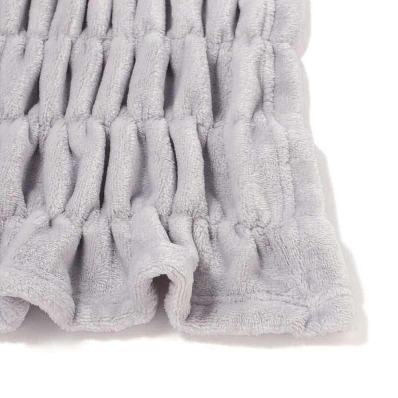 Fluffy Ripple Throw 1500 X 800 Gray