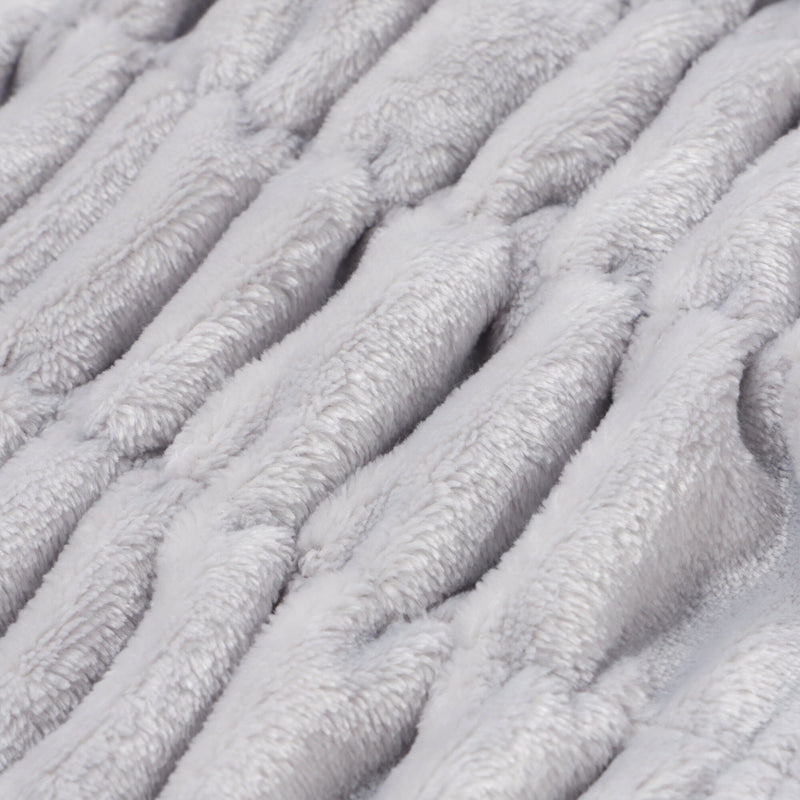 Fluffy Ripple Throw 1500 X 800 Gray