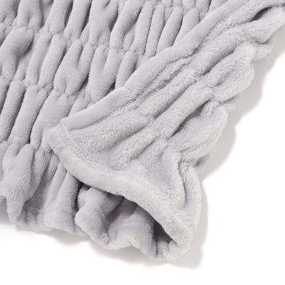 Fluffy Ripple Throw  1700 X 1300 Gray