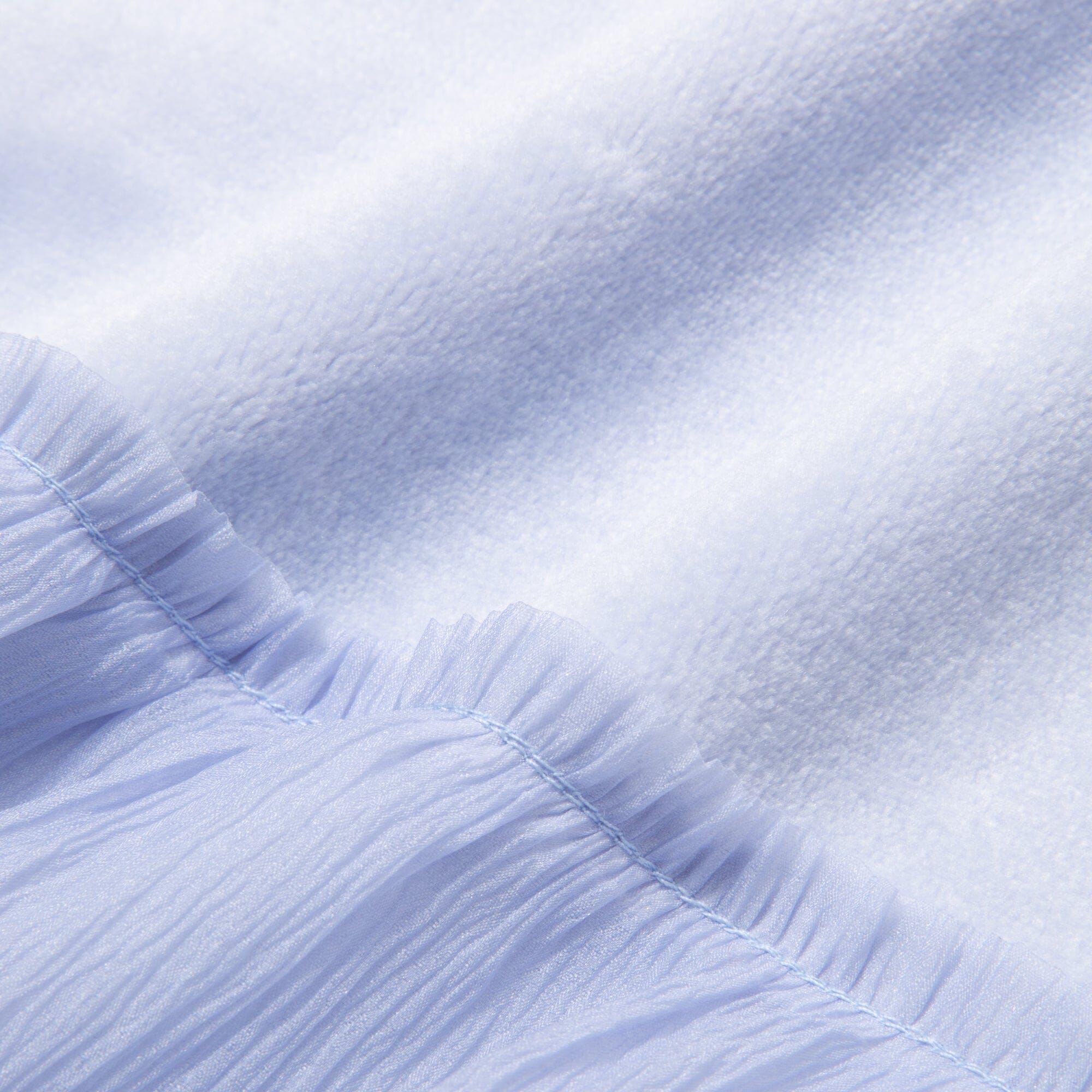 Smooth Frill Throw Single 1500 X 800 Light Blue