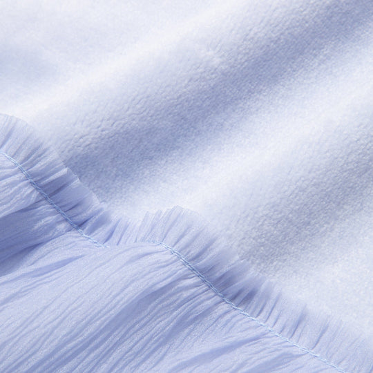 Smooth Frill Throw Single 1500 X 800 Light Blue