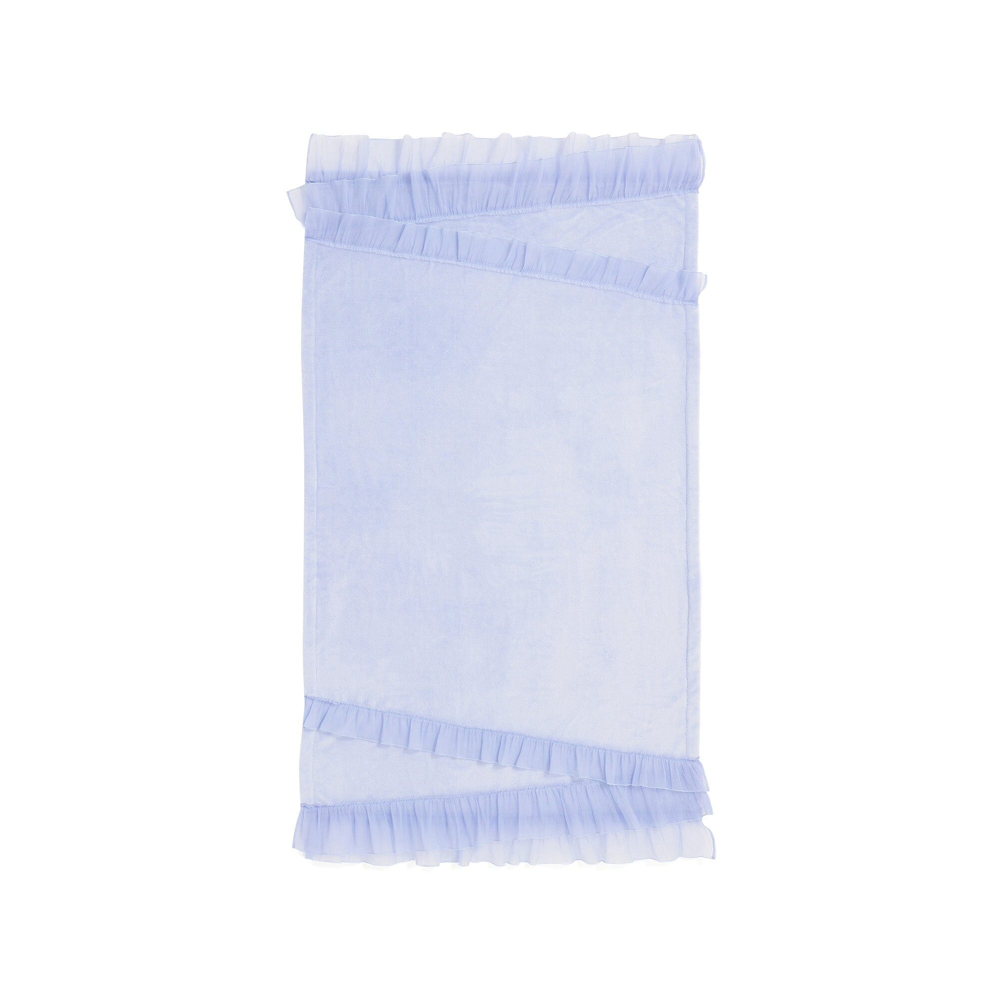 Smooth Frill Throw Single 1500 X 800 Light Blue