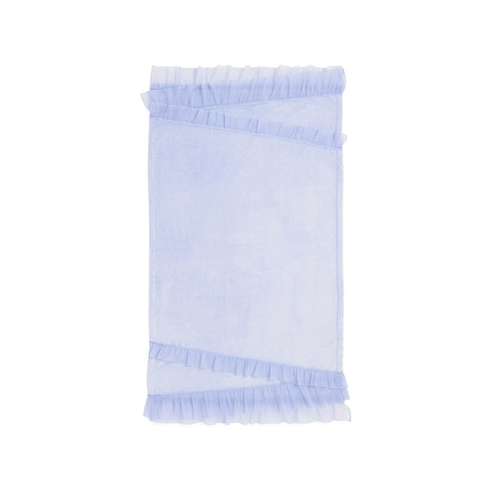 Smooth Frill Throw Single 1500 X 800 Light Blue