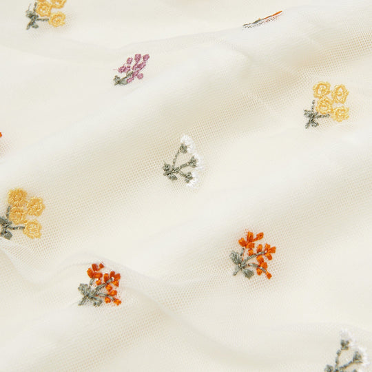 Tulle Embroidery Throw 1400 X 1000 Ivory