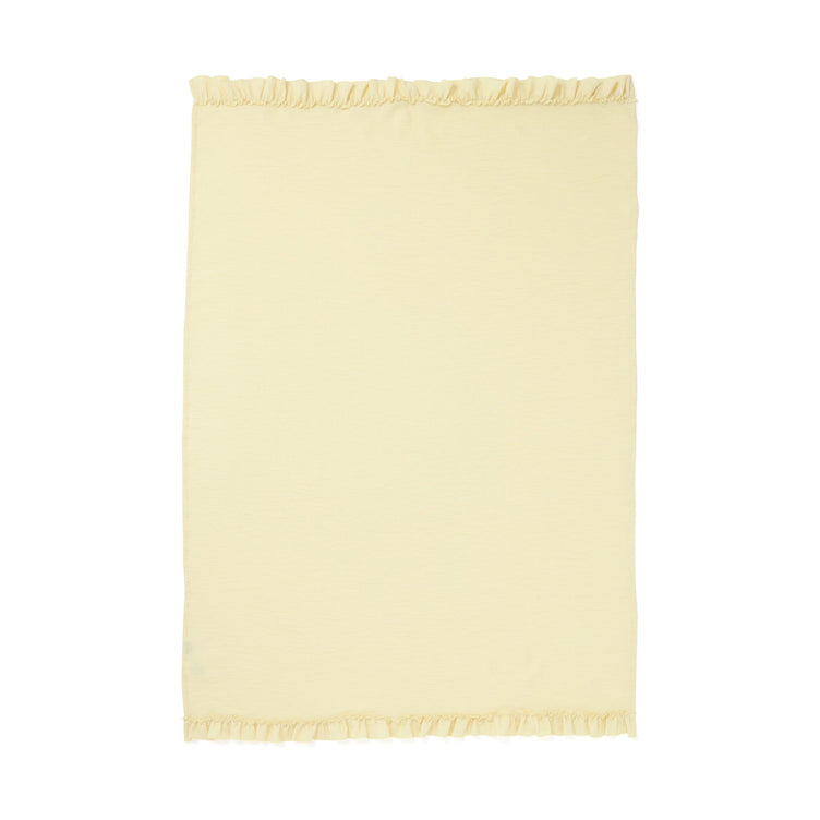 Frill Check Portable Throw 100X140 Yellow