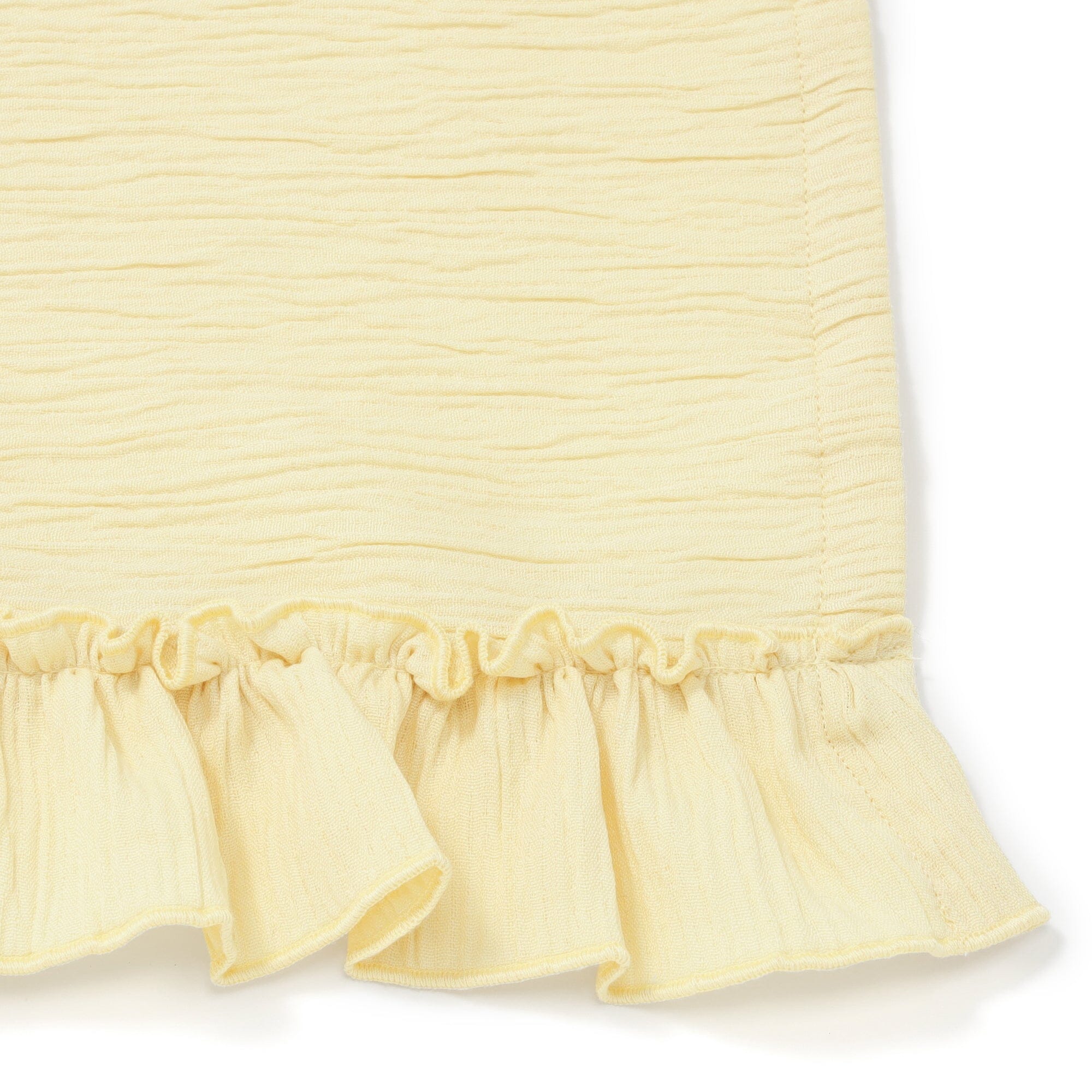 Frill Check Portable Throw 100X140 Yellow
