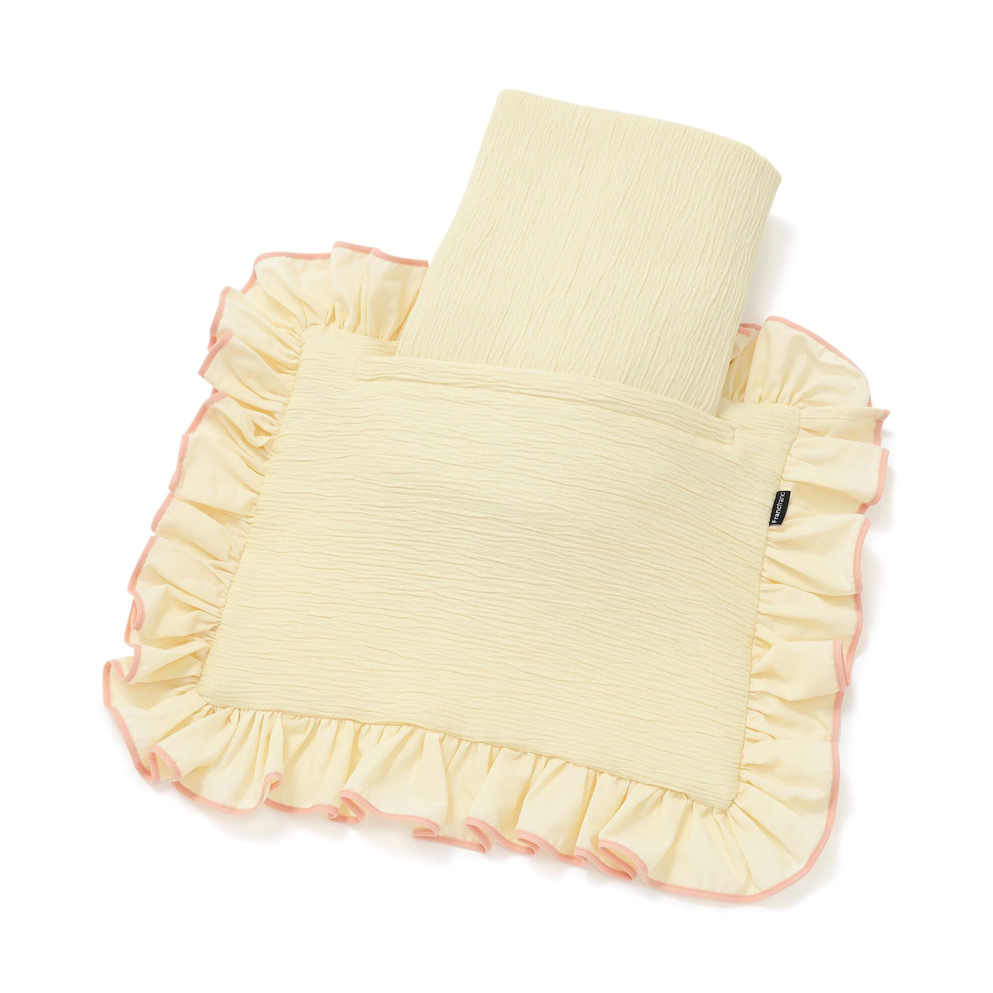 Frill Check Portable Throw 100X140 Yellow