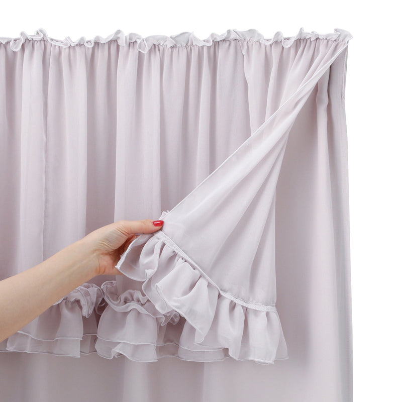 Frill Valance Curtain 1780 x 1000 Light Pink