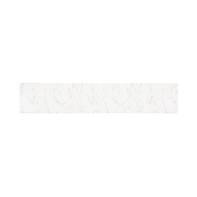 PVC Kitchen Mat Marble Large White X Gray