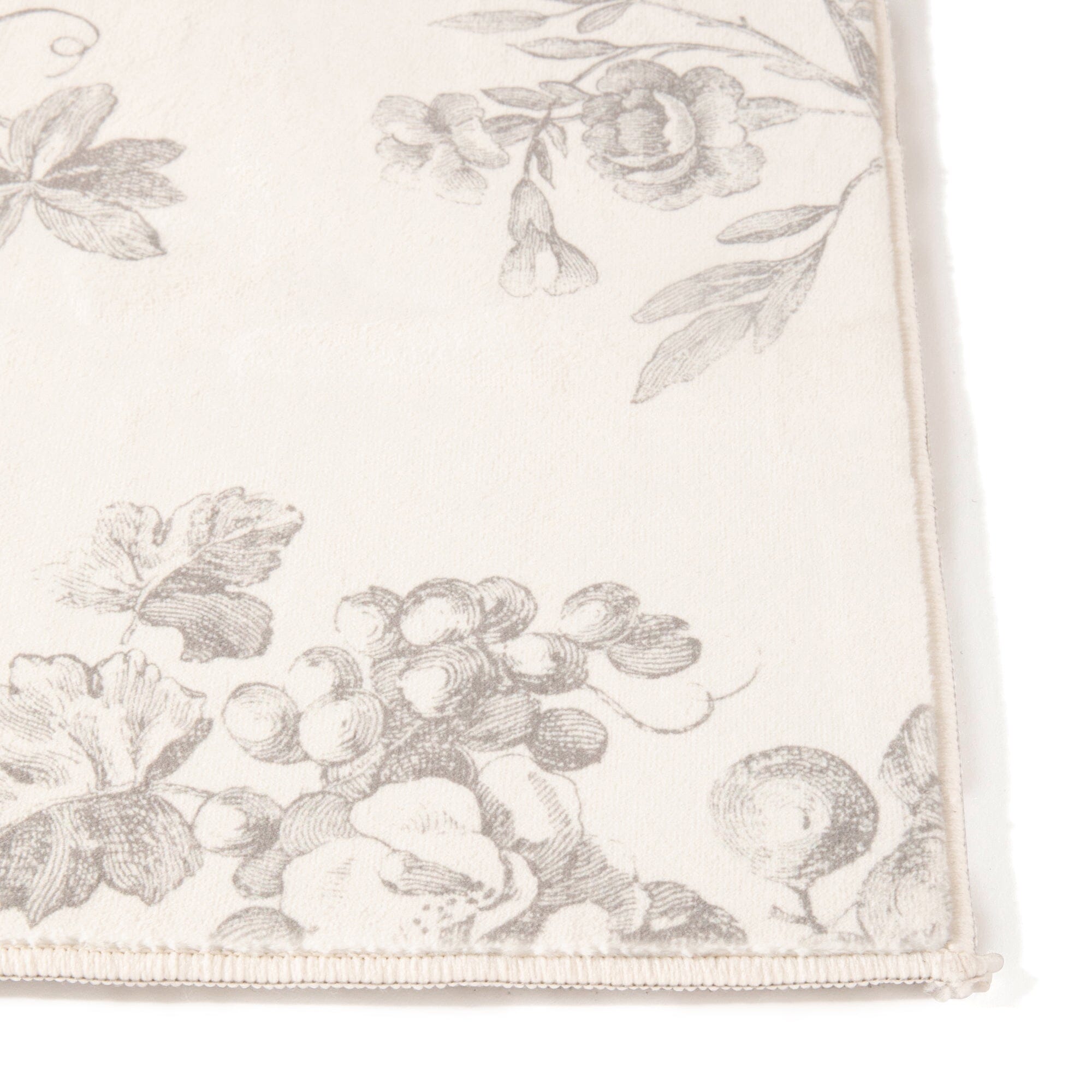 Design Print Rug Classic Flower M W2000×D1400 Light Grey