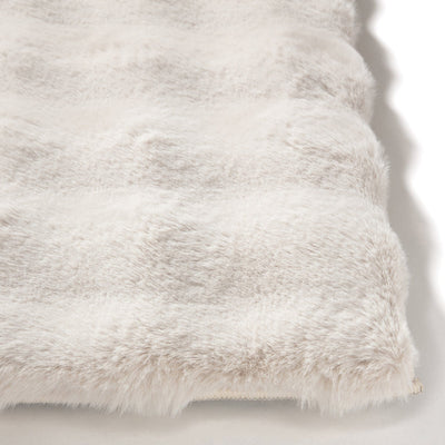 Memory Foam Pocomoko Fur Rug, Medium, 2000 x 1400, Gray x Beige