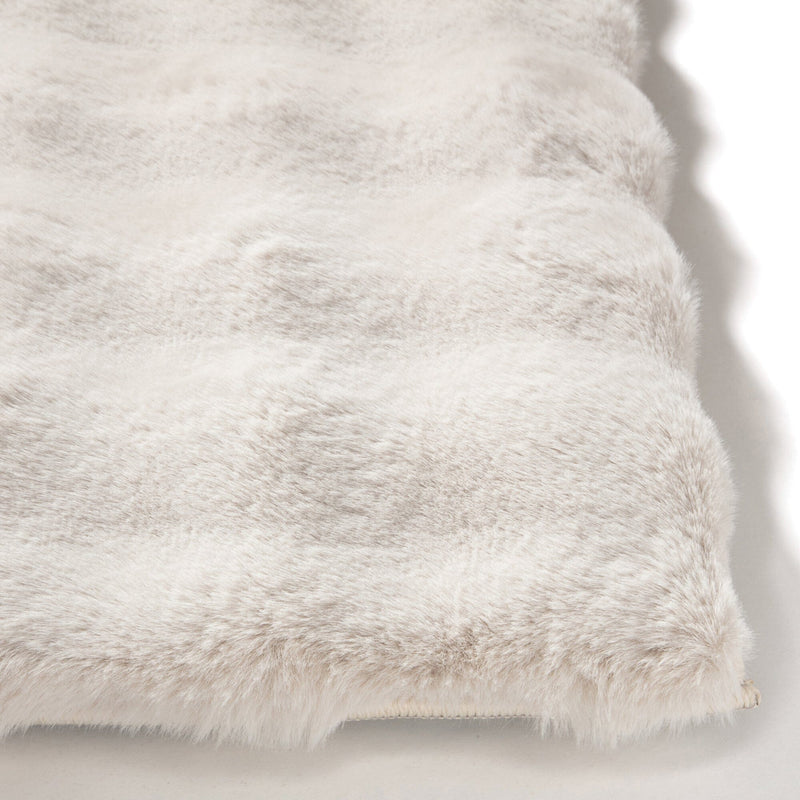 Memory Foam Pocomoko Fur Rug, Medium, 2000 x 1400, Gray x Beige