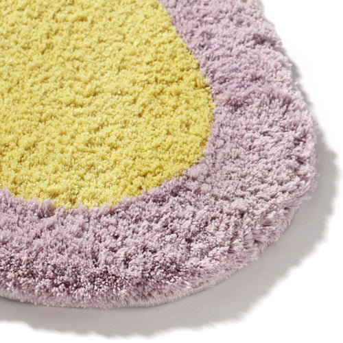 Wave Frame Rug S 1400 X 1000 Yellow X Purple