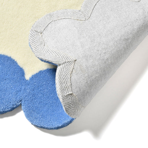 Dots Frame Mat 800 X 500 Ivory X Blue