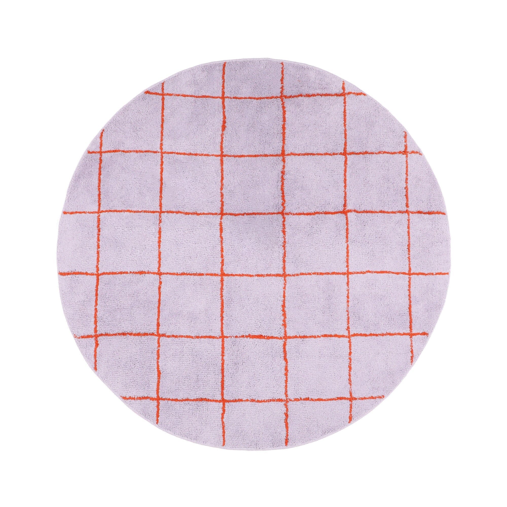 Windowpane Rug Round Φ1500 Purple X Orange – Francfranc Hong Kong