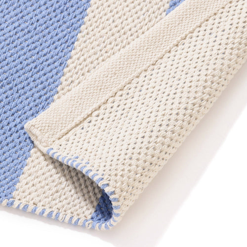 Striped Cotton Rug Medium 2000 X 1400 Light Blue X White