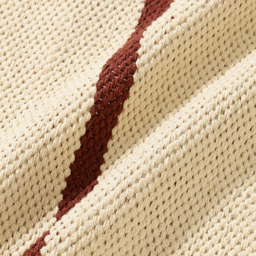 Striped Cotton Rug Medium 2000 X 1400 Yellow X Brown