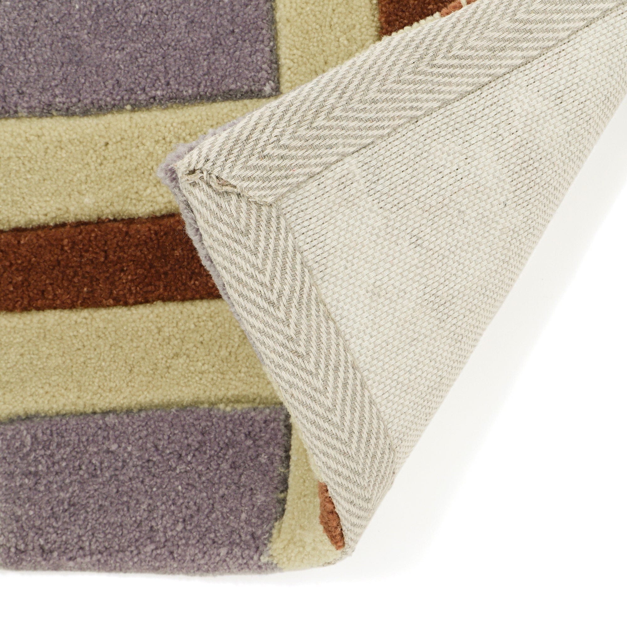 幾何圖案地毯 800X500 紫色 x 棕色