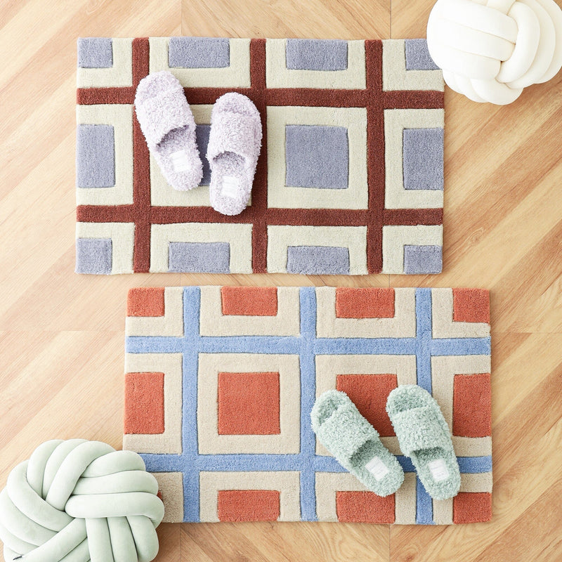 Geometry Mat 800X500 Orange X Blue