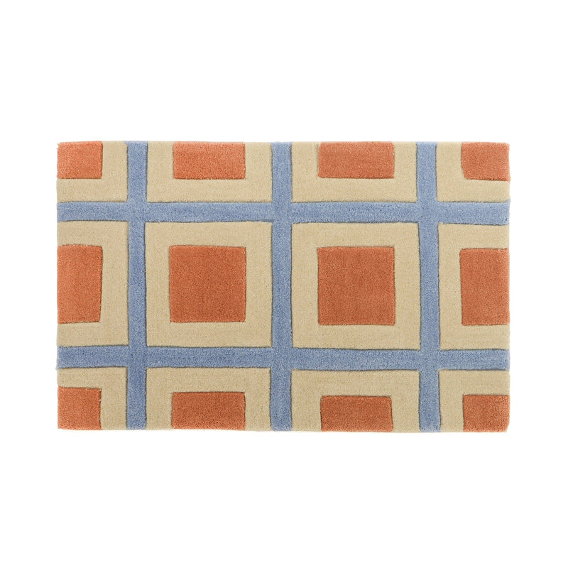 Geometry Mat 800X500 Orange X Blue