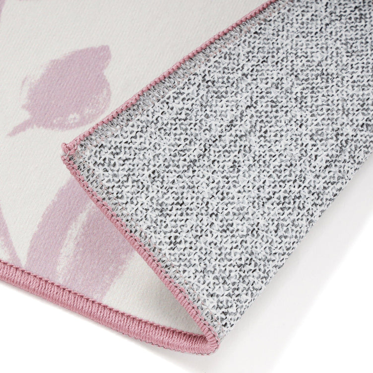 Print Kitchen Mat Flower Medium Pink