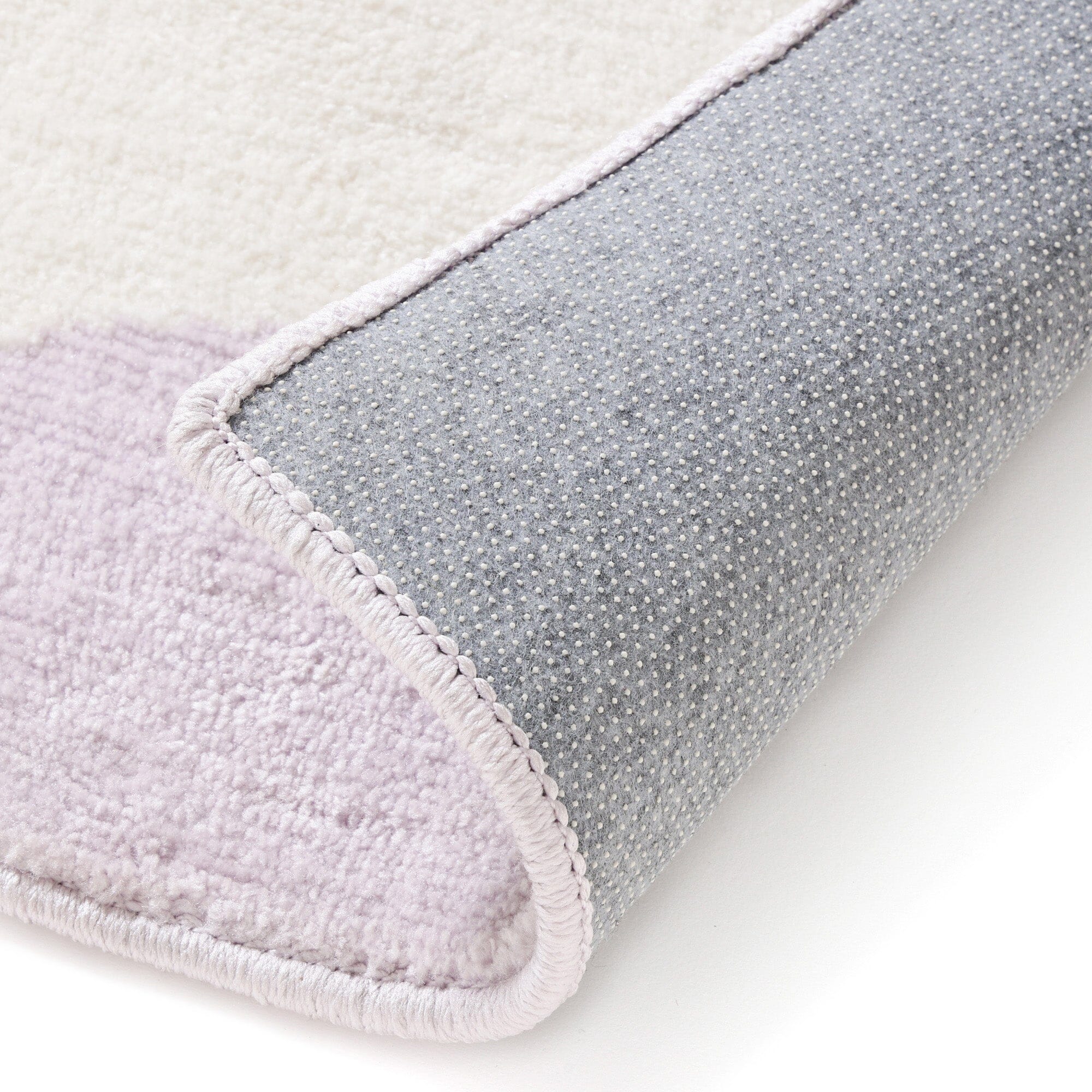 Scallop Frame Rug Medium Light Purple X Ivory