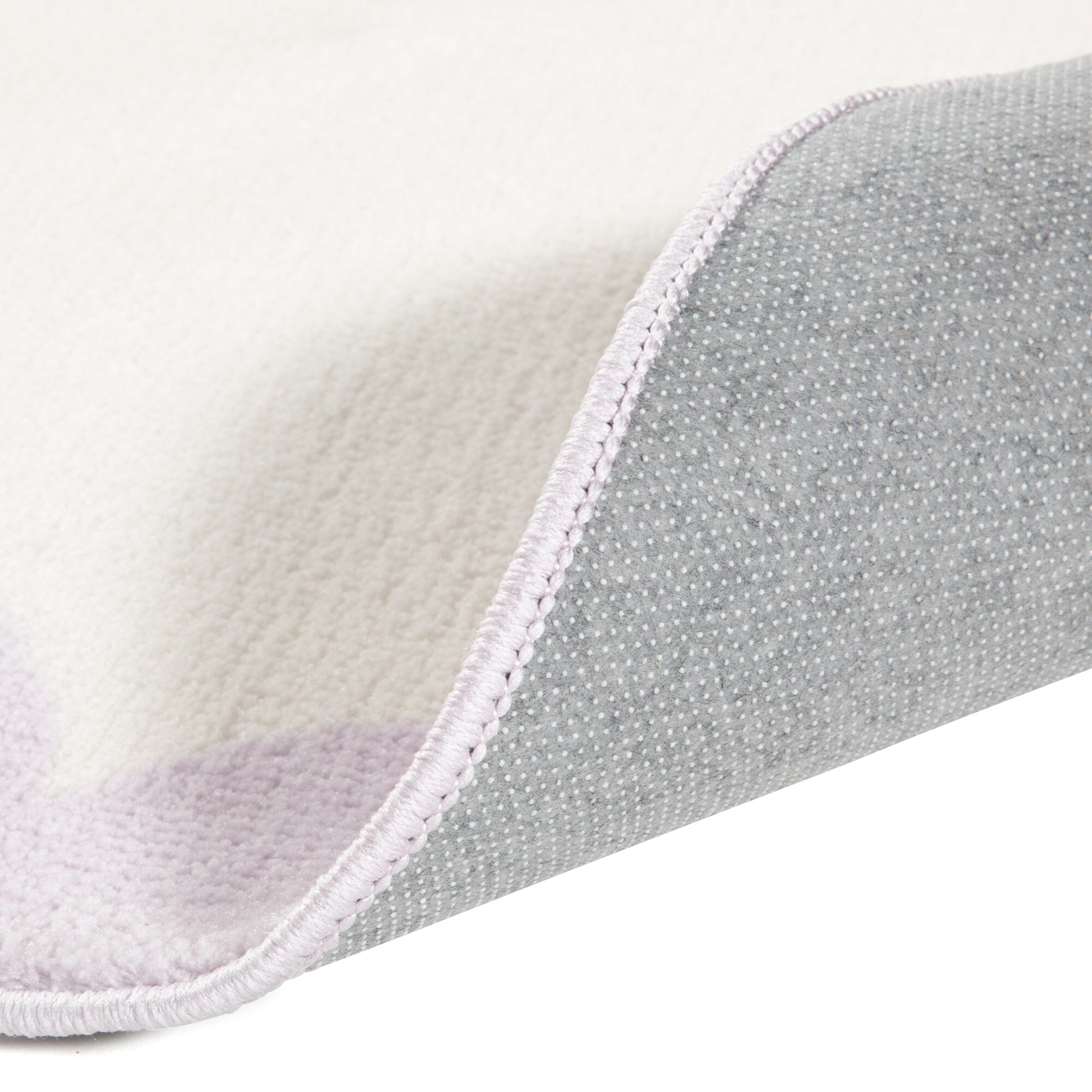 Scallop Frame Rug Φ1500 Light Purple X Ivory