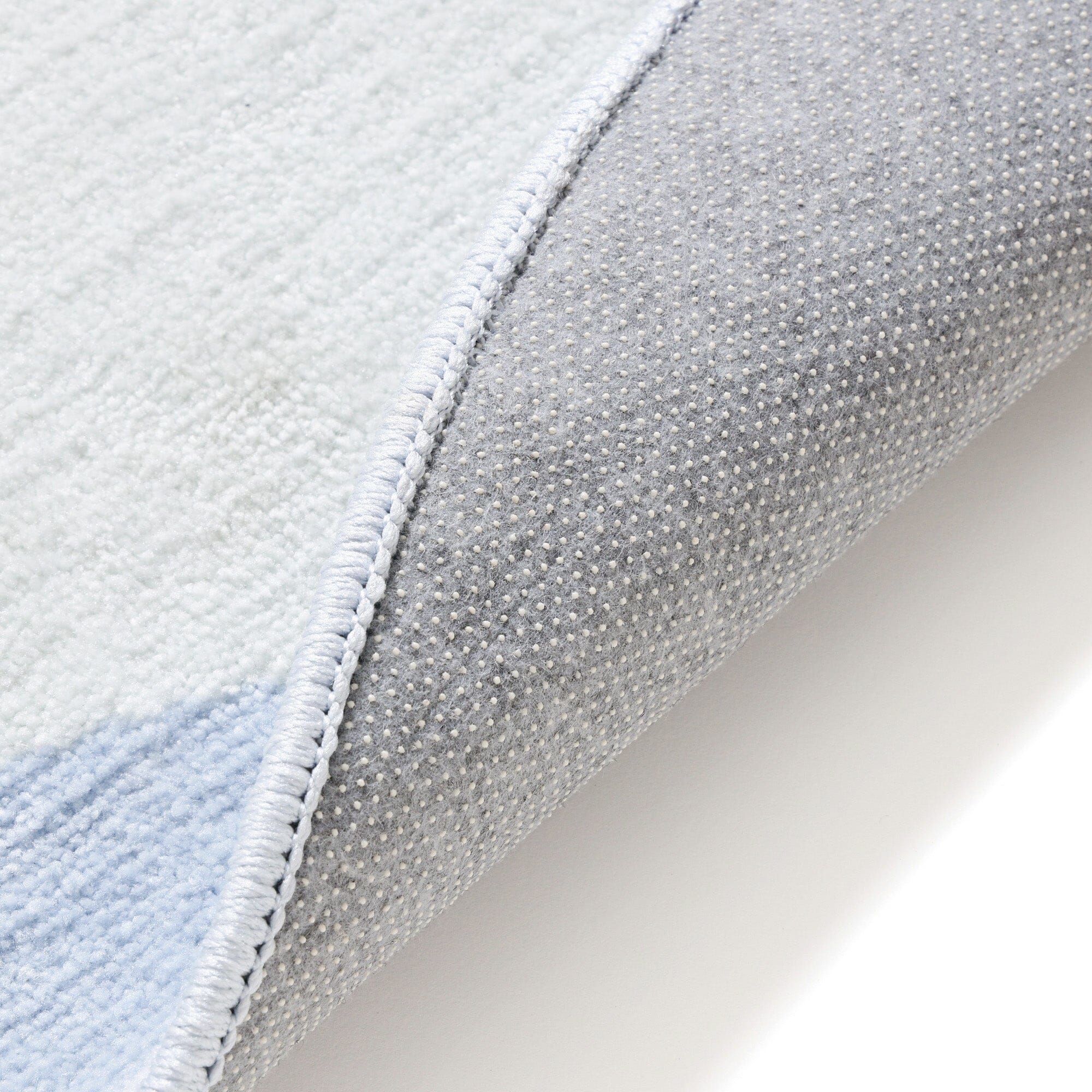 Scallop Frame Rug Φ1500 Light Blue X Light Gray