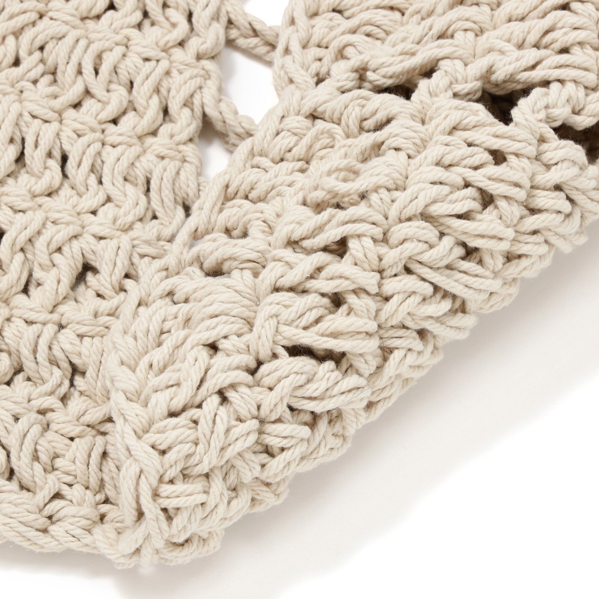 Flower Crochet Rug Φ100 Lighy Beige