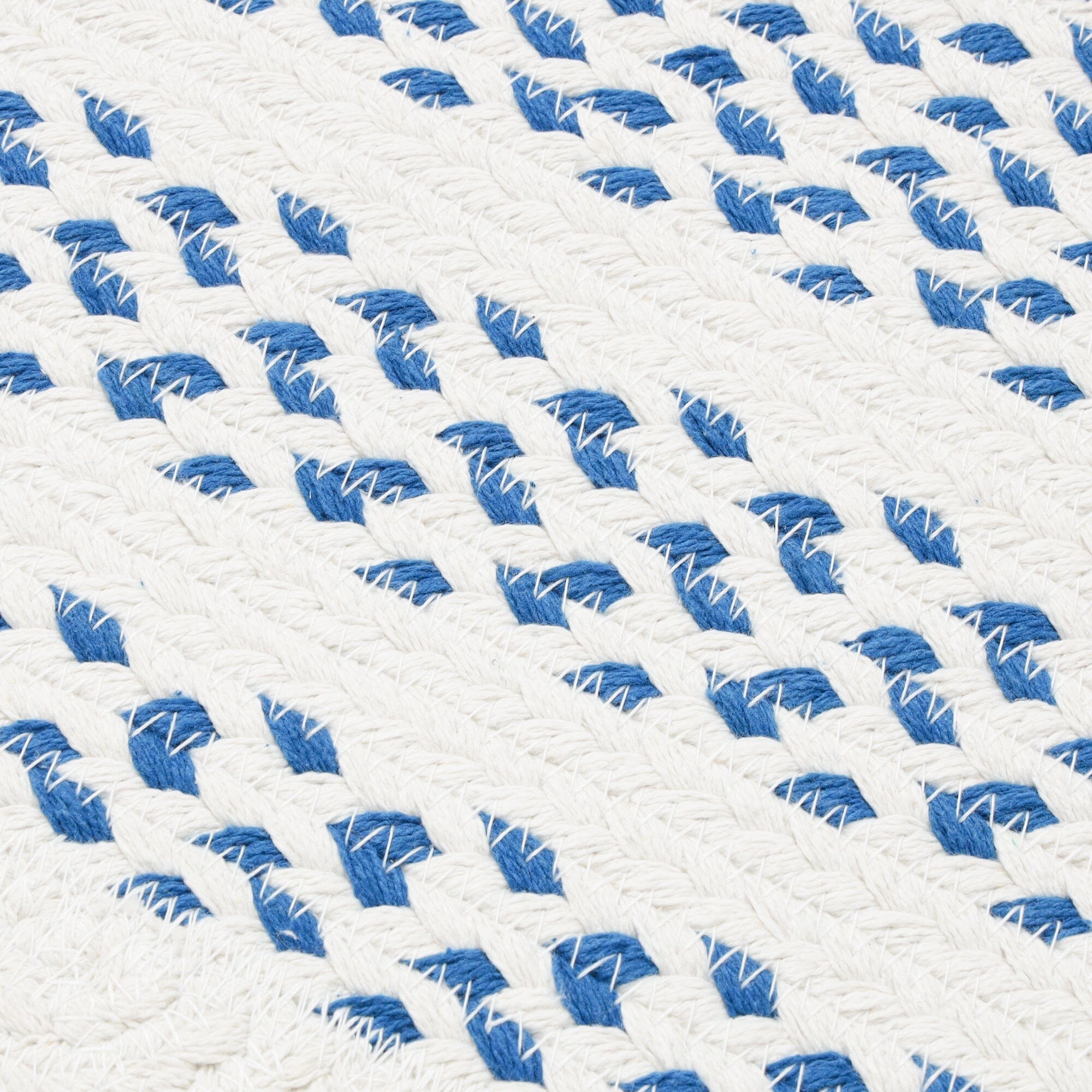 Maris Cotton Rug Small  White x Blue