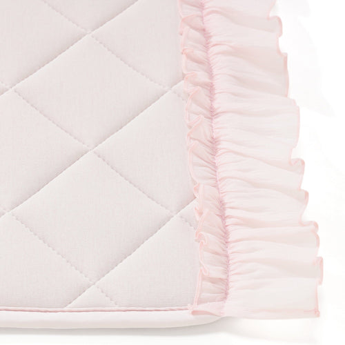 Cool Quilt Rug With Frills Medium Light Pink