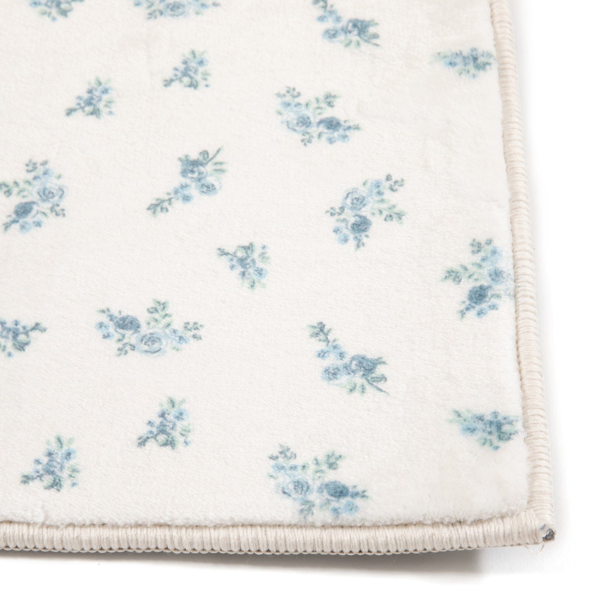 Design Print Mat Small Flower Pattern 800 X 500  Blue