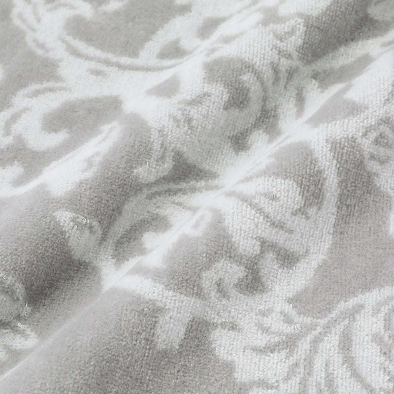 Jacquard Damask Towel Blanket Double Grey