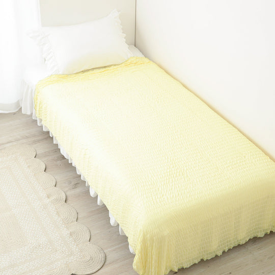 Cool Ripple Blanket Single 1400 X 2000  Yellow X Light Green