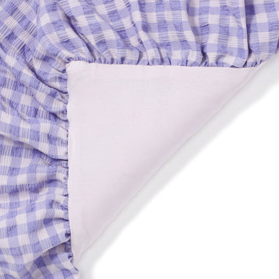 Fuwaro Cooling Quilt Frill Check Double Pink X Purple