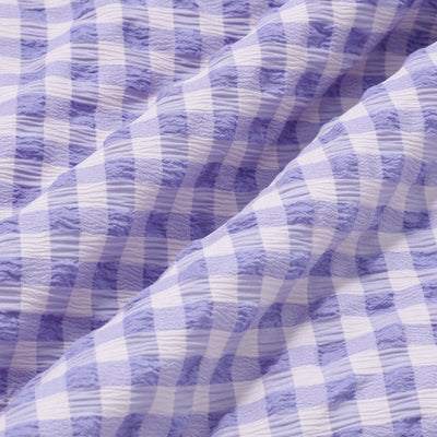 Fuwaro Cooling Quilt Frill Check Double Pink X Purple