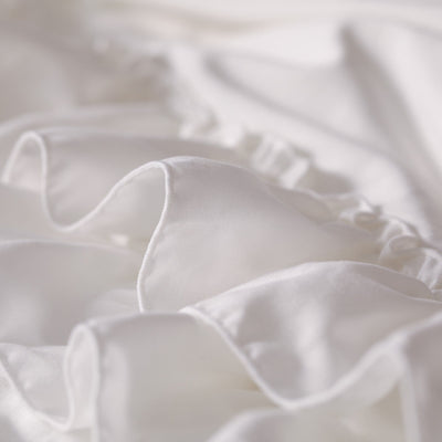 Fuwaro Cooling Quilt Frill Double White