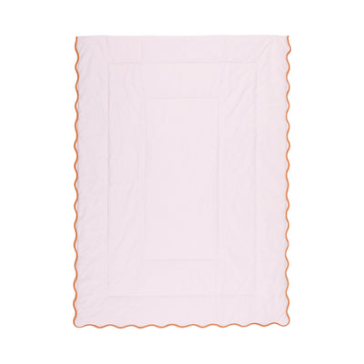 Fuwaro Cooling Quilt Bicolor Wave Single Pink X Orange